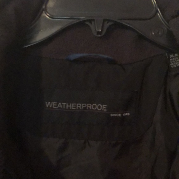 Weatherproof Black Puffer Full Zip Dual Zip Pocket Fleece Cuff Jacket Mens XL - Picture 3 of 12